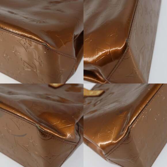 LOUIS VUITTON Monogram Vernis Reade PM Hand Bag Bronze M91146 - Picture 10 of 12